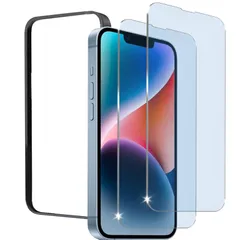 【新着商品】【ブルーライトカット 93%】【2枚入り】iPhone 13/iPhone 13 Pro 用の ガラスフィルム iPhone 14 用の 目の疲れ軽減 液晶保護 フィルム 保護ガラス レンズ保護フィルム