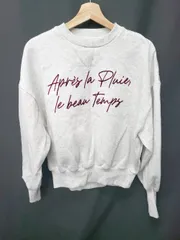 ◇ ⊆ Discoat ディスコート 裏起毛 ロゴ 長袖 トレーナー サイズF グレー系 レディース E  【1507160006167】