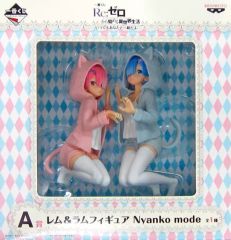 [중고] 피규어 렘 & 램 Nyanko mode [이치반 쿠지 Re:제로부터 시작하는 이세계 생활-언제든지 당신과 함께-- A상 피규어