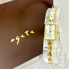 アガット agete 2P ダイヤ ゴールド シルバー クォーツ 腕時計 Yahoo!オークション -「agete アガット 時計」の落札相場・落札価格