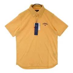 サイズ：M CALLAWAY キャロウェイ  半袖ポロシャツボタンダウン 総柄 イエロー系 [240101437438] ゴルフウェア メンズ ストスト