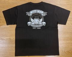No.33.Betty  Boop/ベティーブープ/ワイドシルエット刺繍Tシャツ/ブラック/Lサイズ/新品未使用/サンプル品