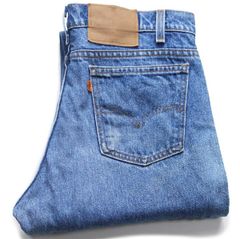 90s USA製 Levi'sリーバイス 505 デニムパンツ W33 L30★164 オールド ビンテージ ジーンズ ストレート ヒゲ ストーンウォッシュ