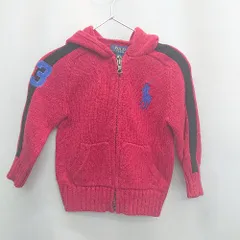 ◇ ⊇ RALPH LAUREN ラルフローレン キッズ 長袖 パーカー サイズ90 レッド系 レディース メンズ E  【1502180082436】