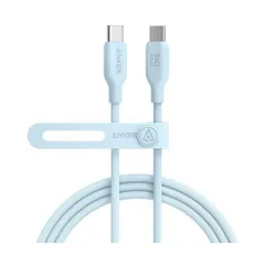 （まとめ） アンカージャパン ANKER 543 エコフレンドリーUSB-C＆USB-C ケーブル 1.8m ブルー A80E2N31 1本 【×2セット】