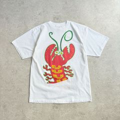 90s USA製 GRAVITY GRAPHICS Lobster Art Two-sided printed T-shirt ロブスター エビ デザイン アート 両面プリントTシャツ