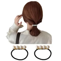 【最短発送】ヘアゴム 髪ゴム FASELE 髪留め エレガント 大人 可愛い パール 優しい 髪飾り 女性 シンプル おしゃれ 日常 通勤通学 誕生日 発表会 結婚式 卒業式 入学式 パーティー 記念日 プレゼント