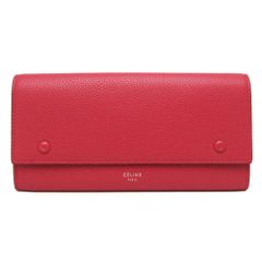 CELINE エンベロープ型二つ折り財布 赤とベージュ - メルカリ