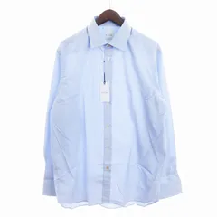 ポールスミス PAUL SMITH タグ付き ドレスシャツ 長袖 コットン ストライプ 青 ブルー 16.5 ■SM3のサムネイル