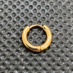 み*ぬ様 ゴールド プラチナ コンビ フープピアス 片耳用 メンズ