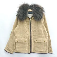 ■ MACPHEE マカフィー ファー取り外し可能 ファスナーあり 長袖 ジャケット サイズ38 ベージュ ブラウン レディース E  【1405140044164】のサムネイル