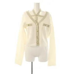 ワンアフター アナザー ナイスクラップ one after another NICE CLAUP 25SS 配色ラメニット アンサンブル カーディガン キャミソール F ホワイト /DF ■OS