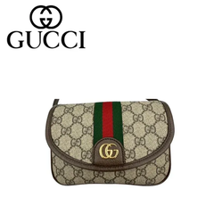 【未使用品】GUCCI グッチ GGスプリーム ベージュ＆エボニー オフィディア GG ミニ ショルダーバッグ 772239