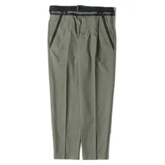 美品 Sacai サカイ パンツ ベルテッド タック トラウザーパンツ Suiting Pants 21-02556M 21AW カーキ 3 日本製 ブランド ボトムス ズボンのサムネイル