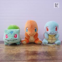 ポケモンセンター ポケモンキャンバス フシギダネ ヒトカゲ ゼニガメ ぬいぐるみ 3体セット 紙タグ付き / PK00734
