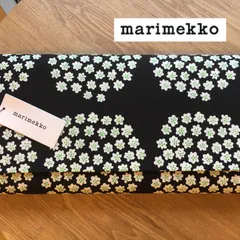 マリメッコ　生地 プケッティ ブラック　黒　140cm×50cm