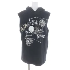 シャネル CHANEL グラフィティ ロゴ ノースリーブ パーカー プルオーバー スパンコール S 黒 ブラック 20P P63297K48933 /HK ■OSのサムネイル