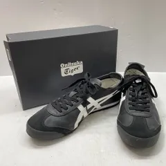 01w-4268 オニツカタイガー ONITSUKA TIGER   MEXICO 66 メキシコ66 BLACK/WHITE 箱あり ブラック  28.0cm インドネシア製 メンズ   スニーカー  1183C102  【中古品】