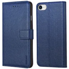 【即日発送】マグネット式 高級PUレザー スタンド機能 財布型ケース カード収納 手帳型スマホケース 360度保護 se2/iPhone8/iPhone7/iPhone6s/6 iPhone iPhone 耐衝撃 iPhone se3/ 手帳型 （ブルー） ケ