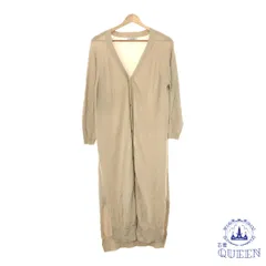 【訳アリ】HUMAN WOMAN ヒューマンウーマン アウター カーディガン ロング丈 シンプル シアー 長袖 レディース ベージュ M 901-12019 送料無料 古着