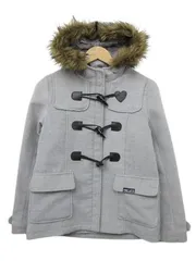 【送料無料】PINK-latte ピンクラテ ショート丈 フェイクファー ダッフル コート グレー レディース Sサイズ ■L26069AWS23-220528-50（4）5/31