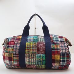 2506-32 ラルフローレン ボストンバッグ ダッフルバッグ RALPH LAUREN マルチ パッチワーク 上ZIP