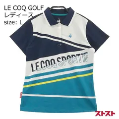 LE COQ GOLF ルコックゴルフ 2022年モデル 半袖ポロシャツ ネイビー系 L [240001979314]#