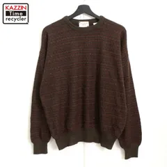 80s vintage アクリル×ウール ニットセーター メンズ 表記Lサイズ