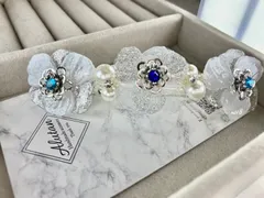 ブルーフラワーバレッタ