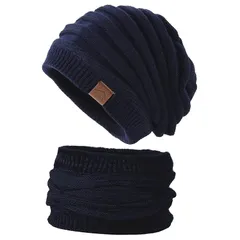 [Andeor] ネックウォーマー ニット帽 メンズ 冬 防寒 【360度保温強化・ふわふわ裏起毛】 ニット 帽子 ビーニー 目出し帽 防寒具 大きいサイズ 伸縮素材 柔らかい 暖かい おしゃれ 防風 無地 通勤・通学・自転車・スキー・スポーツ・アウトドア