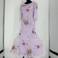 【社交ダンス衣装】ワンピース ドレス ビーズ ラインストーン 紫 パープル ライラック かわいい 豪華 ゴージャス 華やか 上品 おしゃれ 綺麗 きれいめ レディース 大人っぽい ダンス ダンスウェア キラキラ スカート エレガント イベント パーティー