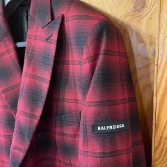 ビンテージ BALENCIAGA カシミヤ ダブルチェスターコート ＊ BALENCIAGA チェスターコート レディース バレンシアガ 中古