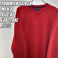【US古着】TOMMY HILFIGER　トミーヒルフィガー　トレーナー　スウェット　メンズ　サイズ表記XL　3XL~4XL相当　ダークレッド