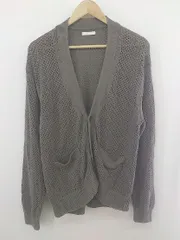 ◇ WYM ウィム Vネック 長袖 ニット カーディガン サイズS グレー系 メンズ P  【1301210002662】