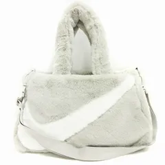 ナイキ NIKE 美品 NSW FX FUR TOTE BAG フェイクファー トートバッグ 2way DQ5804 グレー ■SM1のサムネイル