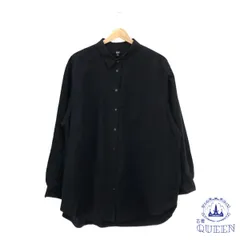 【訳アリ】 UNIQLO ユニクロ トップス シャツ ビックシルエット カジュアル シンプル 大きいサイズ 長袖 レディース ブラック 3XL 901-10601 送料無料 古着