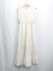 ◇ ⊂ MERCURYDUO マーキュリーデュオ ドット柄 ロング ワンピース サイズM ベージュ系 レディース E  【1501230017046】