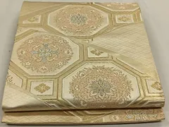 平和屋着物◎六通柄袋帯　正倉院花文　金銀糸　正絹　逸品　CAAL6586qv