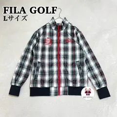 FILA GOLF フィラゴルフ ボンディングブルゾン チェック柄 Lサイズ 裏フリース