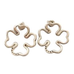 シャネル CHANEL ピアス SV925 シルバー クローバー ヴィンテージ【中古】