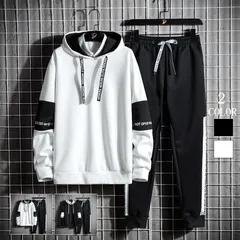 スウェット パーカー 上下セット ジャージ メンズ トレーニングウェア スポーツウェア ランニングウェア 無地 カジュアル スポーツ アウタ