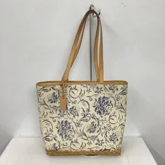 ラルフローレン　ハンドバッグ　白　青　総柄　花柄　ワンショル　自立可　s24 ラルフローレン ハンドバッグ 白 青 総柄 花柄 ワンショル 自立可 s24