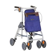 【中古介護用品】歩行車 テイコブリトルスリム (ネイビー)