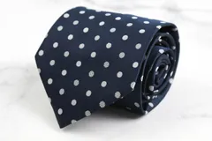 タカキュー ブランド ネクタイ ストライプ柄 ドット 格子柄 PO メンズ ネイビー TAKA Q 【中古】