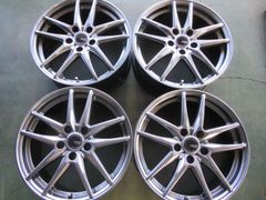 送料込み！　キズなし！　ZACK　JP550　17インチ　7.0J　114.3　5H　+48　アルミホイール4枚セット