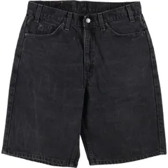 古着 90年代 リーバイス Levi's 550 RELAXED FIT オレンジタブ ブラックデニムショーツハーフパンツ USA製 メンズw34相当/eaa587978