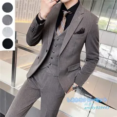 スーツ メンズ おしゃれ スーツセットアップ 3ピーススーツ ビジネススーツ 無地 フォーマルスーツ 洗える 紳士服 結婚式 通勤 スリム カジュアルスーツ ant4y919443