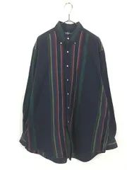 古着 90s Ralph Lauren マルチ ストライプ BD シャツ L 古着