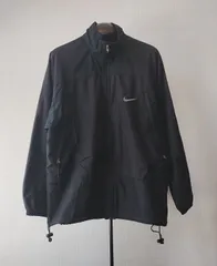 ■ 90s vintage ■ Nike ナイキ ■ NIKE ブランドロゴ刺繍 ナイロンジップブルゾン ■ NNN1323