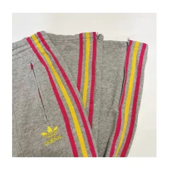 アディダストレーニングパンツオリジナルグレーピンクイエローフレームトレーニングパンツファイヤーバードエウロパ y2k